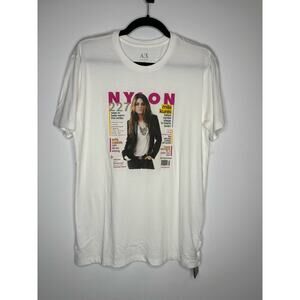 Armani exchange White magazine, cover, graphic T-shirt